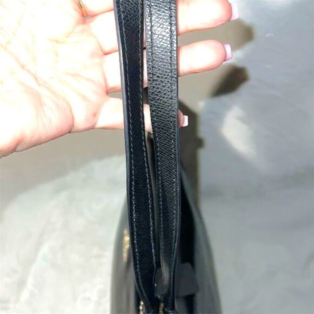 Coach Peyton Black Leather Tote Handbag Women's Shoulder Bag - Picture 5 of 12